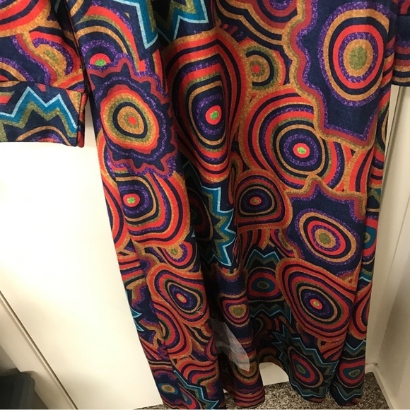 MissLook boho retro geometric print overcoat kimono duster size L - Picture 9 of 9